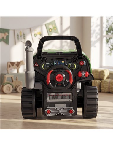AIYAPLAY Kids Truck Engine Toy, Toy Steering Wheel with Spray, Lights and Sounds, Educational Gifts for 3-6 Years, Green