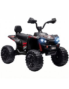 AIYAPLAY 24V 2 Seater Electric Quad Bike for Kids, Ride On Car ATV Toy w/ Forward Backward, for Boys Girls 3-8 Years, Black