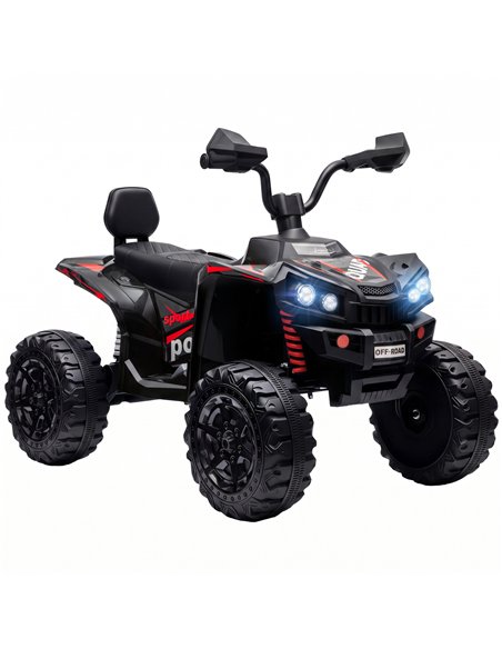 AIYAPLAY 24V 2 Seater Electric Quad Bike for Kids, Ride On Car ATV Toy w/ Forward Backward, for Boys Girls 3-8 Years, Black - pic 212758 | FastDaddyshop