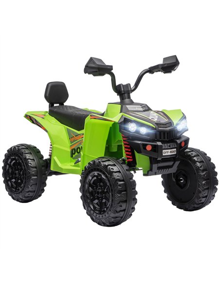 AIYAPLAY 24V 2 Seater Electric Quad Bike for Kids, Ride On Car ATV Toy w/ Forward Backward, for Boys Girls 3-8 Years, Green - pic 212776 | FastDaddyshop