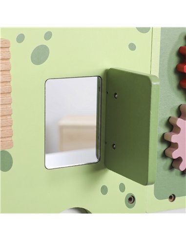 AIYAPLAY Busy Board Panels, Wall Mounted Montessori Inspired Busy Board, Toddler Learning Centre Dinosaur Theme, Green