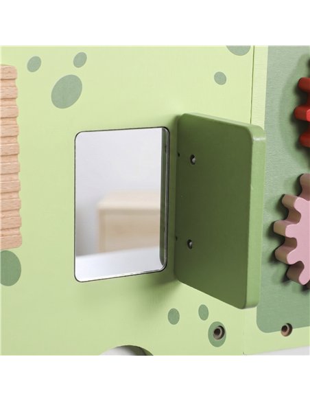 AIYAPLAY Busy Board Panels, Wall Mounted Montessori Inspired Busy Board, Toddler Learning Centre Dinosaur Theme, Green - pic 212865 | FastDaddyshop