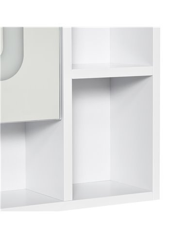 Kleankin Wall-mounted LED Illuminated Bathroom Mirror Cabinet, White