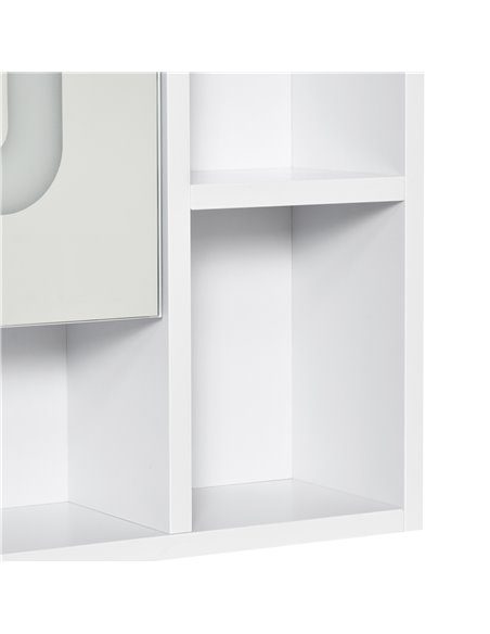 Kleankin Wall-mounted LED Illuminated Bathroom Mirror Cabinet, White - pic 21290 | FastDaddyshop