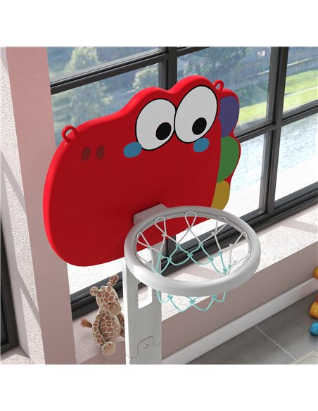 AIYAPLAY 5-in-1 Dinosaur Basketball Set with Adjustable Basketball Stand and Golf Game, Indoor for Boys Girls, Red - pic 212918 | FastDaddyshop