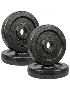 SPORTNOW Weight Plates Set, 1"/2.5cm Weight Disc Pair, 4 x 2.5kg Metal Dumbbell/Barbell Plates for Home Gym