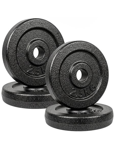SPORTNOW Weight Plates Set, 1"/2.5cm Weight Disc Pair, 4 x 2.5kg Metal Dumbbell/Barbell Plates for Home Gym - pic 212974 | FastDaddyshop