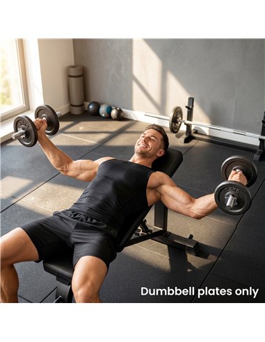 SPORTNOW Weight Plates Set, 1"/2.5cm Weight Disc Pair, 4 x 2.5kg Metal Dumbbell/Barbell Plates for Home Gym