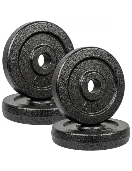 SPORTNOW Weight Plates Set, 1"/2.5cm Weight Disc Pair, 4 x 5kg Metal Dumbbell/Barbell Plates for Home Gym - pic 212983 | FastDaddyshop