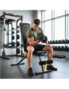 SPORTNOW Adjustable Weight Bench, 300kg Incline Decline Flat Foldable Bench Press with 7 Backrest Positions and Resistance Bands 2
