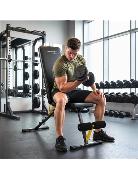 SPORTNOW Adjustable Weight Bench, 300kg Incline Decline Flat Foldable Bench Press with 7 Backrest Positions and Resistance Bands - pic 212993 | FastDaddyshop