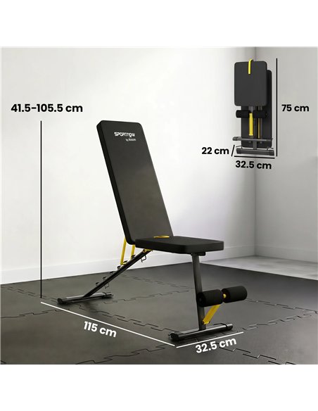 SPORTNOW Adjustable Weight Bench, 300kg Incline Decline Flat Foldable Bench Press with 7 Backrest Positions and Resistance Bands - pic 212994 | FastDaddyshop