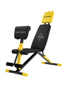 SPORTNOW Adjustable Weight Bench for Home Gym, 300kg Incline Decline Flat Foldable Bench Press with 6 Backrest Positions, Yellow