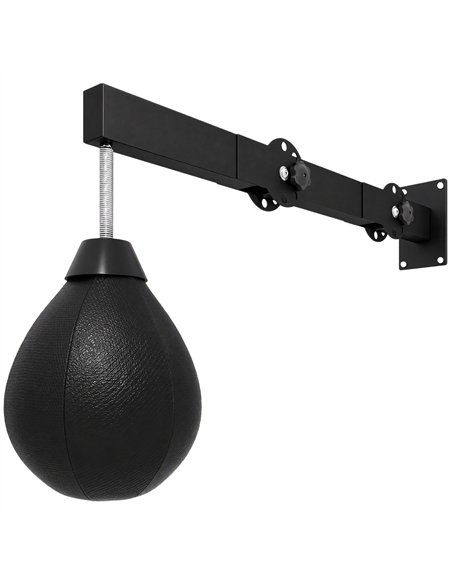 SPORTNOW Wall Mount Speed Bag, Height Adjustable Boxing Speed Bag with Manual Air Pump and Wrenches, Home Gym Workout Equipment - pic 213010 | FastDaddyshop