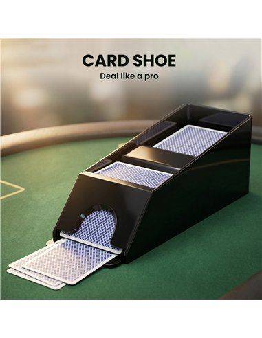 SPORTNOW 500-Piece Poker Chips Set with Card Shuffler, Card Shoe, Case, Casino Texas Holdem Poker Set with Mat, Silver Tone