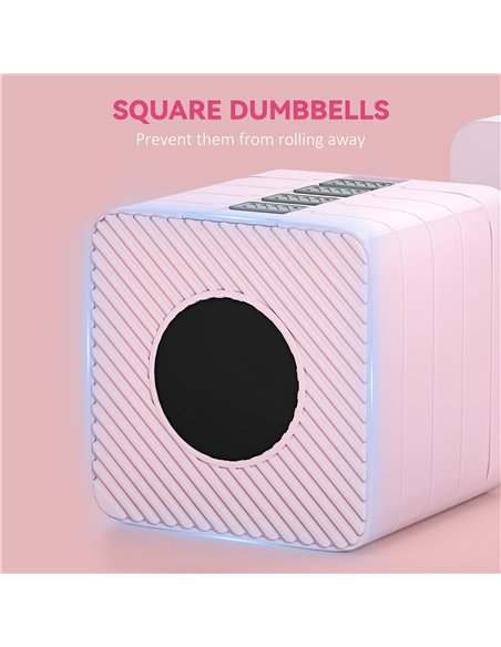 SPORTNOW Adjustable Dumbbell Set of 2, Each 1/2/3/4/5 kg Weight, 5-in-1 Weights Dumbbells Set with Non-Slip Handle, Pink - pic 213050 | FastDaddyshop