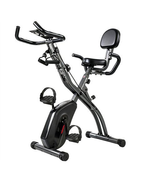 SPORTNOW 4-In-1 Folding Exercise Bike with Resistance Bands, Bluetooth App, 8-Level Magnetic Resistance, LCD Display, Black - pic 213055 | FastDaddyshop