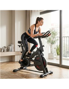 SPORTNOW Exercise Bike, Indoor Stationary Bike with Smart APP, 0-100% Magnetic Resistance, Adjustable Seat & Handlebars 2