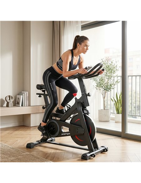 SPORTNOW Exercise Bike, Indoor Stationary Bike with Smart APP, 0-100% Magnetic Resistance, Adjustable Seat & Handlebars - pic 213074 | FastDaddyshop