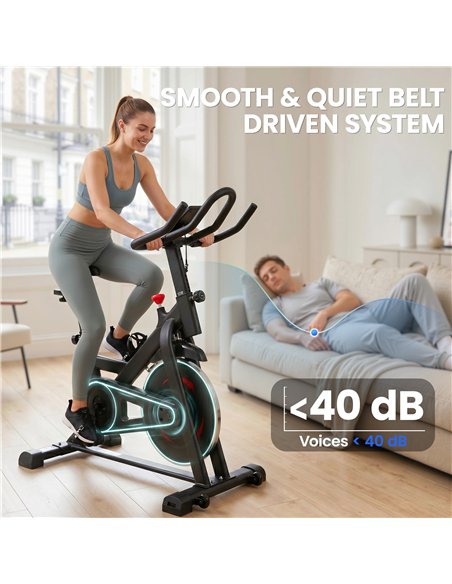 SPORTNOW Exercise Bike, Indoor Stationary Bike with Smart APP, 0-100% Magnetic Resistance, Adjustable Seat & Handlebars - pic 213078 | FastDaddyshop