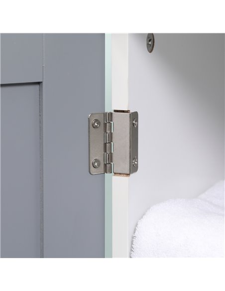 Kleankin Under Sink Storage Bathroom Cabinet with Adjustable Shelf, Pedestal Under Sink Design, Grey and White - pic 21308 | FastDaddyshop