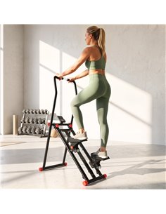 SPORTNOW Stair Stepper for Home Gym with 3 Resistances, Foldable Vertical Stair Climber with Adjustable Handlebar, LCD Monitor 2