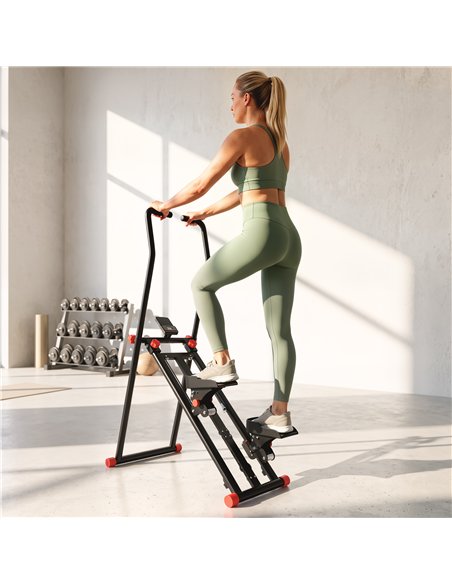 SPORTNOW Stair Stepper for Home Gym with 3 Resistances, Foldable Vertical Stair Climber with Adjustable Handlebar, LCD Monitor - pic 213083 | FastDaddyshop