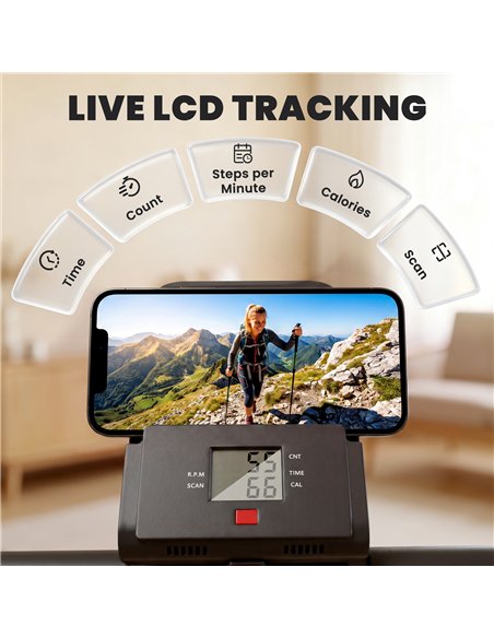 SPORTNOW Stair Stepper for Home Gym with 3 Resistances, Foldable Vertical Stair Climber with Adjustable Handlebar, LCD Monitor - pic 213087 | FastDaddyshop