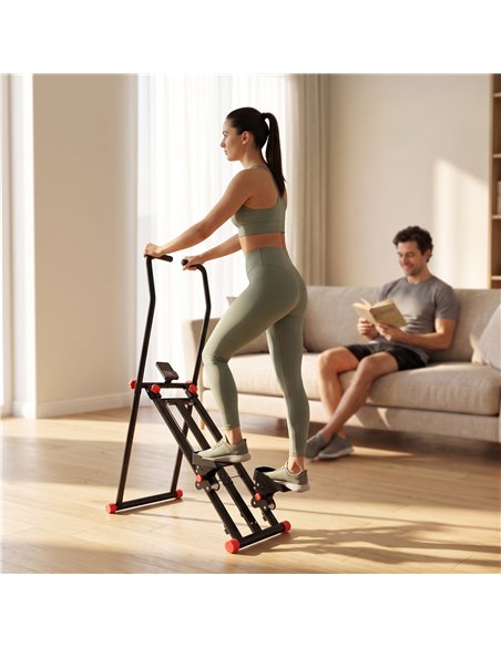 SPORTNOW Stair Stepper for Home Gym with 3 Resistances, Foldable Vertical Stair Climber with Adjustable Handlebar, LCD Monitor - pic 213089 | FastDaddyshop