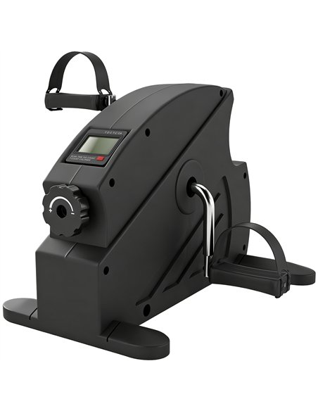 SPORTNOW Mini Exercise Bike with Stepless Adjustable Resistance, LCD Display and 4-Level Pedal Straps for Home Workout, Black - pic 213100 | FastDaddyshop