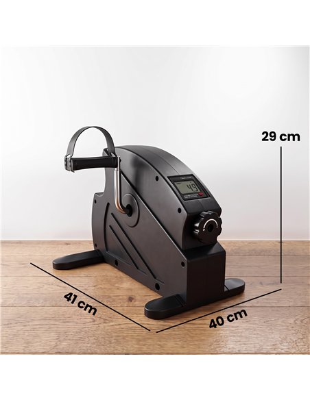 SPORTNOW Mini Exercise Bike with Stepless Adjustable Resistance, LCD Display and 4-Level Pedal Straps for Home Workout, Black - pic 213102 | FastDaddyshop