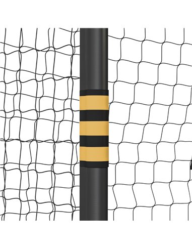 SPORTNOW Football Goal, 10 x 6.5ft Football Net with Ground Stakes, EPE Foam Padding and Metal Frame, Easy Assembly, Yellow
