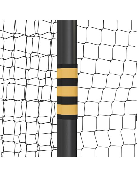 SPORTNOW Football Goal, 10 x 6.5ft Football Net with Ground Stakes, EPE Foam Padding and Metal Frame, Easy Assembly, Yellow - pic 213144 | FastDaddyshop