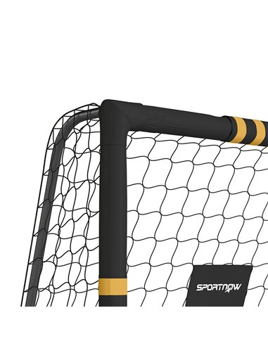 SPORTNOW Football Goal, 6 x 4ft Portable Football Net with EPE Foam Padding, PVC Tube Covers Ground Stakes and Metal Frame