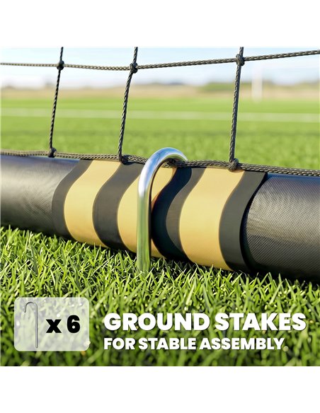 SPORTNOW Football Goal, 8 x 5ft Portable Football Net with EPE Foam Padding, PVC Tube Covers Ground Stakes and Metal Frame - pic 213168 | FastDaddyshop