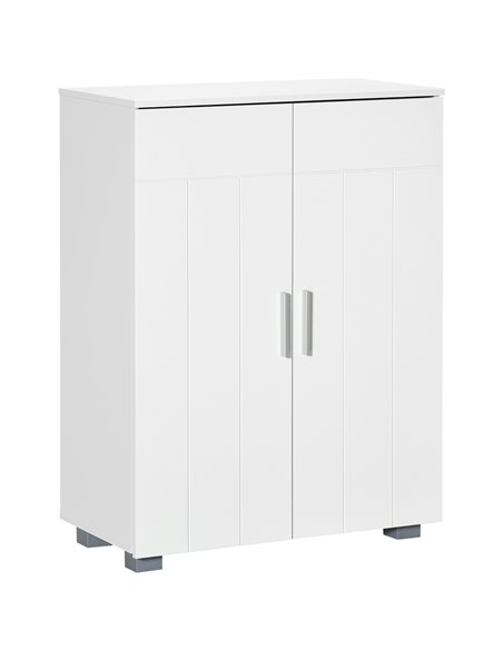 Kleankin Modern Bathroom Floor Cabinet with 3 Tier Shelves, White - pic 21318 | FastDaddyshop
