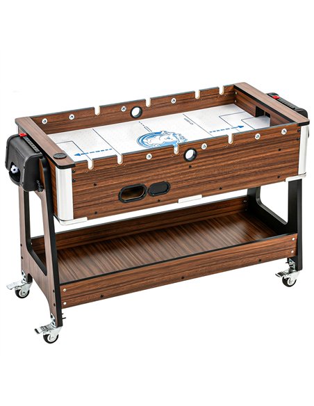 SPORTNOW 3 in 1 Multi Game Table, 3.4ft Reversible Air Hockey Pool Football Games Table with Lockable Wheels, Storage Shelf - pic 213181 | FastDaddyshop