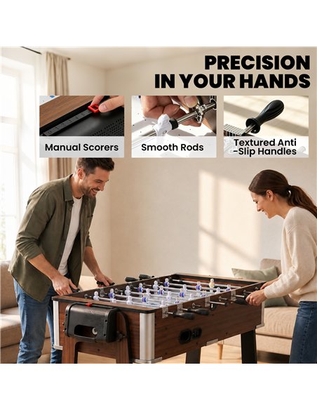 SPORTNOW 3 in 1 Multi Game Table, 3.4ft Reversible Air Hockey Pool Football Games Table with Lockable Wheels, Storage Shelf - pic 213187 | FastDaddyshop