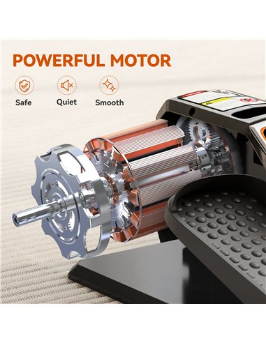 SPORTNOW Under Desk Elliptical Machine for Home, Electric Elliptical Machine with 12 Adjustable Speed, LED Monitor