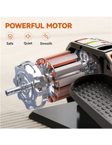 SPORTNOW Under Desk Elliptical Machine for Home, Electric Elliptical Machine with 12 Adjustable Speed, LED Monitor - pic 213213 | FastDaddyshop