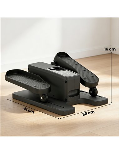 SPORTNOW Under Desk Elliptical Machine with Manual & Auto Modes, 12 Adjustable Speed, Remote Control & LED Monitor for Home