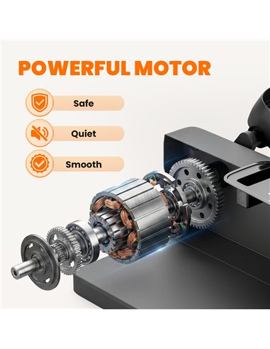 SPORTNOW Under Desk Elliptical Machine with Manual & Auto Modes, 12 Adjustable Speed, Remote Control & LED Monitor for Home