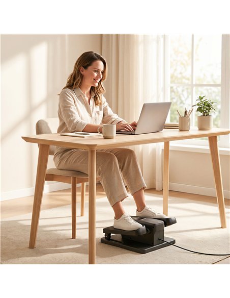SPORTNOW Under Desk Elliptical Machine with Manual & Auto Modes, 12 Adjustable Speed, Remote Control & LED Monitor for Home - pic 213224 | FastDaddyshop