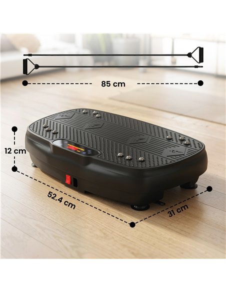 SPORTNOW Vibration Plate Exercise Machine with 120 Speed Levels, 5 Programs, Quiet Vibrating Plate with Resistance Bands - pic 213246 | FastDaddyshop