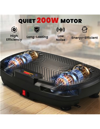 SPORTNOW Vibration Plate Exercise Machine with 120 Speed Levels, 5 Programs, Quiet Vibrating Plate with Resistance Bands