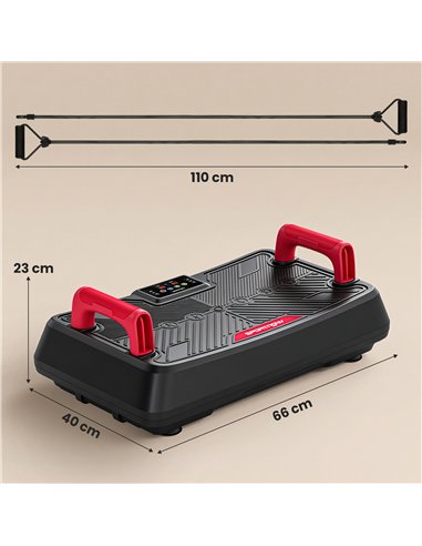 SPORTNOW Vibration Plate Exercise Machine with 99 Speed Levels, 3 Programs, Quiet Vibrating Plate with Resistance Bands