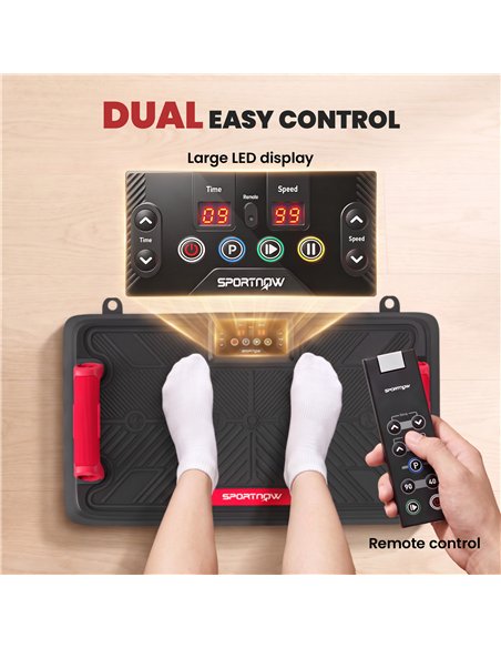 SPORTNOW Vibration Plate Exercise Machine with 99 Speed Levels, 3 Programs, Quiet Vibrating Plate with Resistance Bands - pic 213258 | FastDaddyshop
