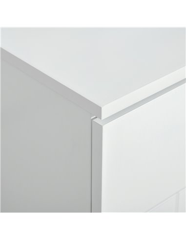 Kleankin Modern Bathroom Floor Cabinet, Free Standing Linen Cabinet, Storage Cupboard with 3 Tier Shelves, White