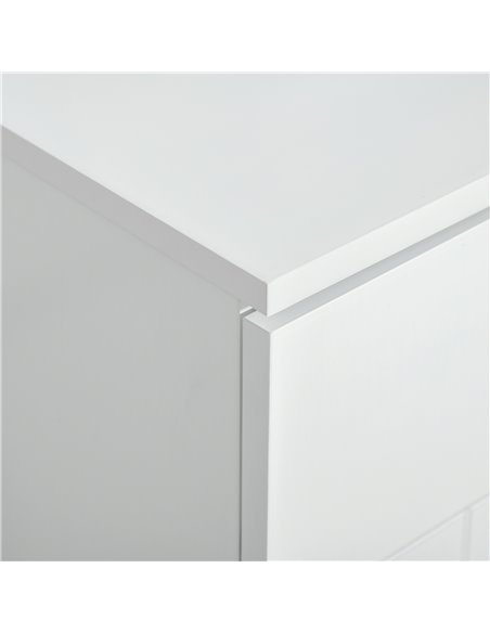 Kleankin Modern Bathroom Floor Cabinet, Free Standing Linen Cabinet, Storage Cupboard with 3 Tier Shelves, White - pic 21326 | FastDaddyshop