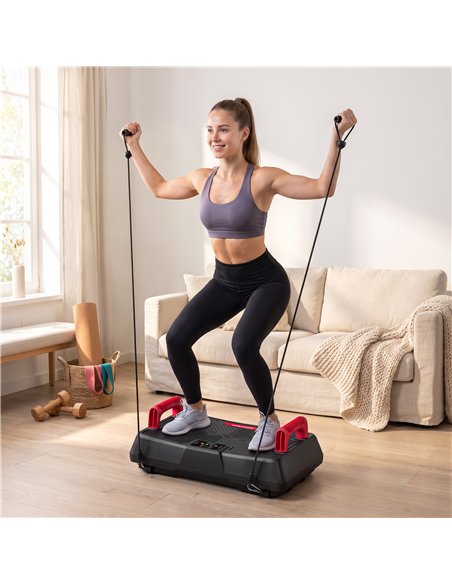SPORTNOW Vibration Plate Exercise Machine with 99 Speed Levels, 3 Programs, Quiet Vibrating Plate with Resistance Bands - pic 213260 | FastDaddyshop